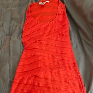 Orange ruffle dress